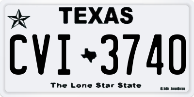 TX license plate CVI3740