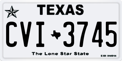 TX license plate CVI3745