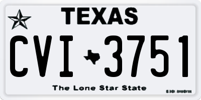 TX license plate CVI3751