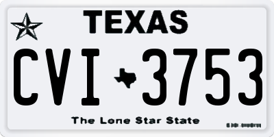 TX license plate CVI3753