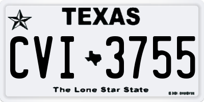 TX license plate CVI3755