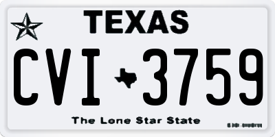 TX license plate CVI3759