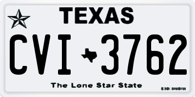 TX license plate CVI3762