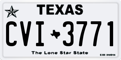TX license plate CVI3771