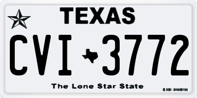 TX license plate CVI3772