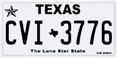 TX license plate CVI3776