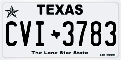 TX license plate CVI3783