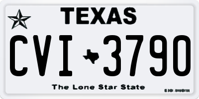 TX license plate CVI3790