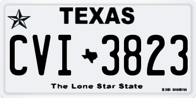 TX license plate CVI3823