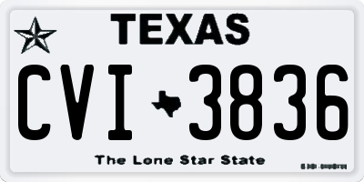 TX license plate CVI3836
