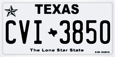 TX license plate CVI3850