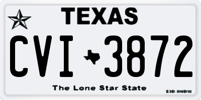 TX license plate CVI3872