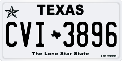 TX license plate CVI3896