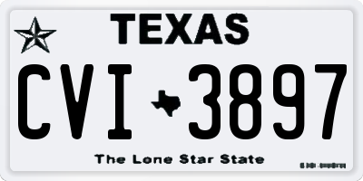 TX license plate CVI3897