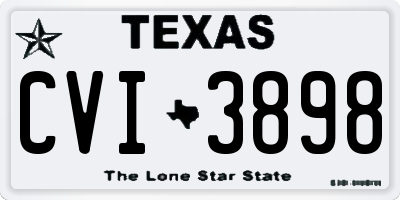 TX license plate CVI3898
