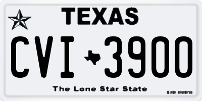 TX license plate CVI3900