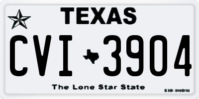 TX license plate CVI3904