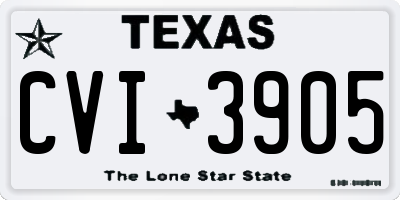TX license plate CVI3905