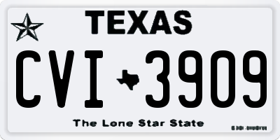 TX license plate CVI3909