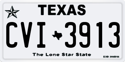 TX license plate CVI3913