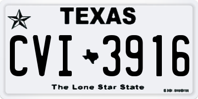 TX license plate CVI3916