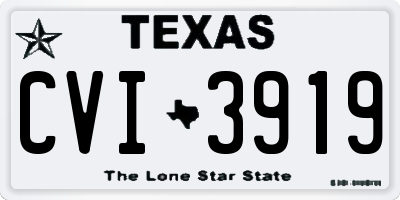 TX license plate CVI3919