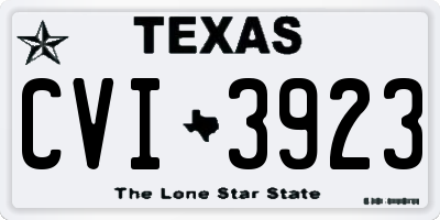 TX license plate CVI3923