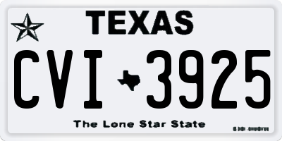 TX license plate CVI3925