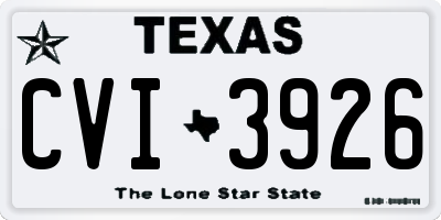 TX license plate CVI3926