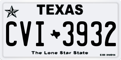 TX license plate CVI3932
