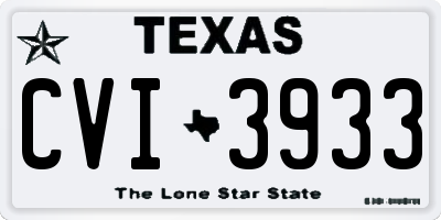 TX license plate CVI3933