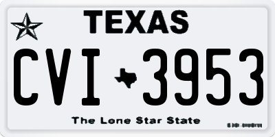 TX license plate CVI3953