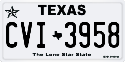 TX license plate CVI3958