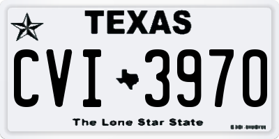 TX license plate CVI3970