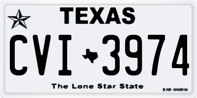 TX license plate CVI3974