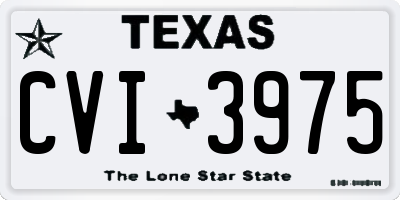 TX license plate CVI3975