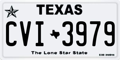 TX license plate CVI3979