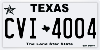 TX license plate CVI4004