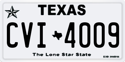 TX license plate CVI4009