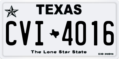 TX license plate CVI4016