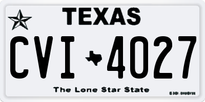 TX license plate CVI4027
