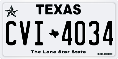 TX license plate CVI4034