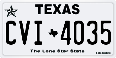 TX license plate CVI4035