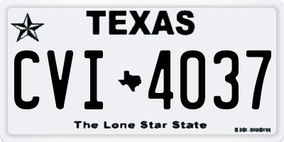 TX license plate CVI4037