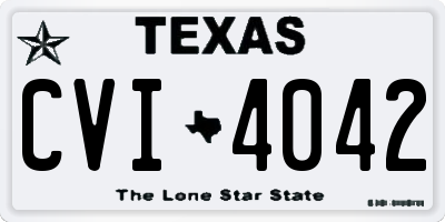 TX license plate CVI4042