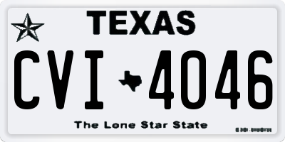 TX license plate CVI4046