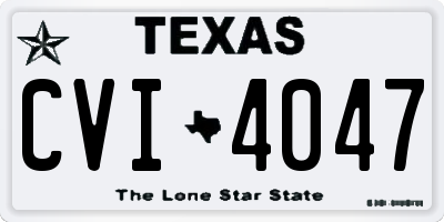 TX license plate CVI4047