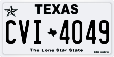TX license plate CVI4049