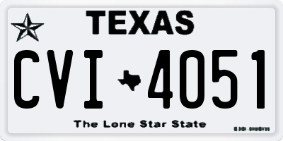 TX license plate CVI4051