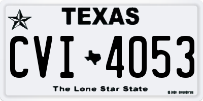 TX license plate CVI4053
